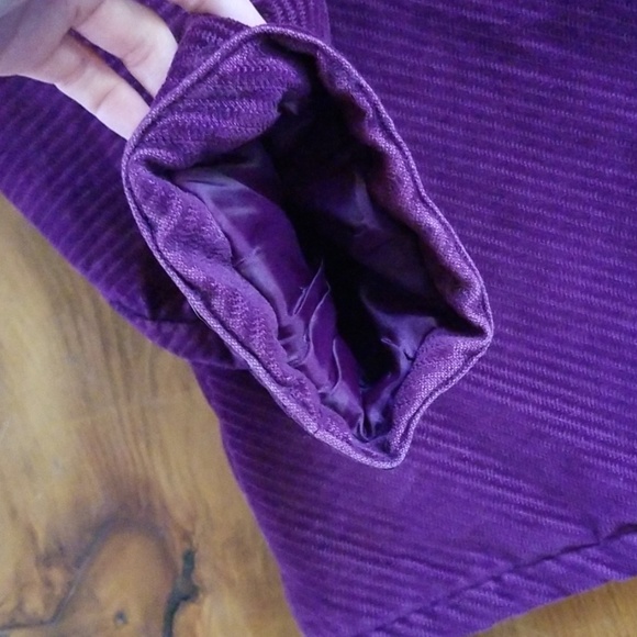 Quilted Corduroy Fleece Toggle Zip Jacket L - Picture 7 of 8